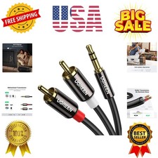 3.5mm to RCA Cable, 3.3FT RCA Male to Aux Audio Adapter HiFi Sound Headphone ...