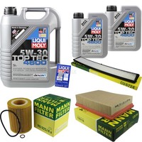 Mann Inspektionspaket 7L Liqui Moly Top Tec 5W-30 FüR BMW 3Er Cabriolet E46 320