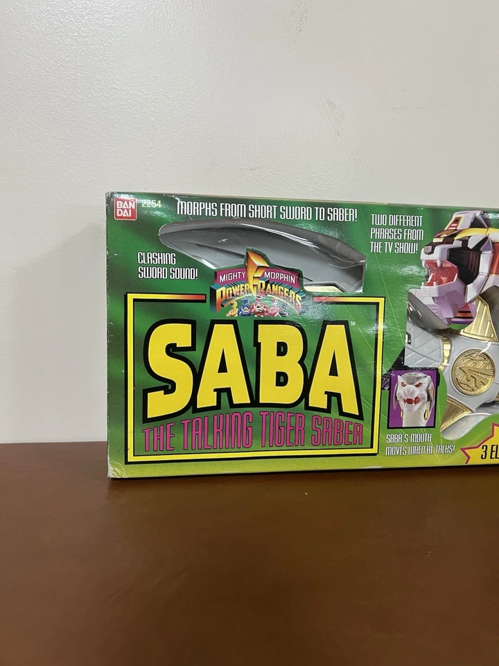 Bandai Mighty Morphin Power Rangers 1994 SABA "The Talking Tiger Saber" WORKS  - Image 2 of 4