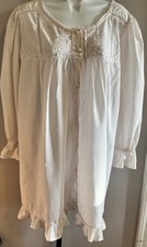 White Victorian Style Cotton Vintage Babydoll Nightgown
