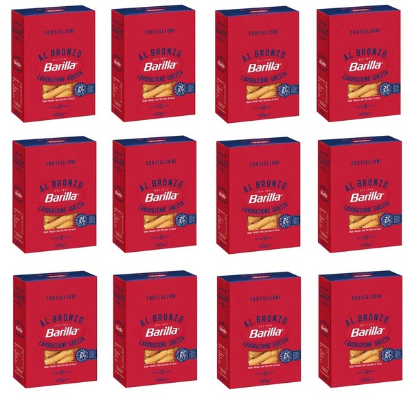 12X Barilla Tortiglioni Al Bronzo 400G Bronze Gezogene Pasta +Polpa-image