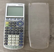 TI-83 Plus Silver Edition Graphing Calculator Clear With Cover Tested 💥