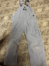 Oshkosh B'Gosh Vintage Gray Corduroy Overalls Size 4