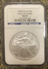 2008 $1 American Silver Eagle NGC MS69 EARLY RELEASES Blue Label