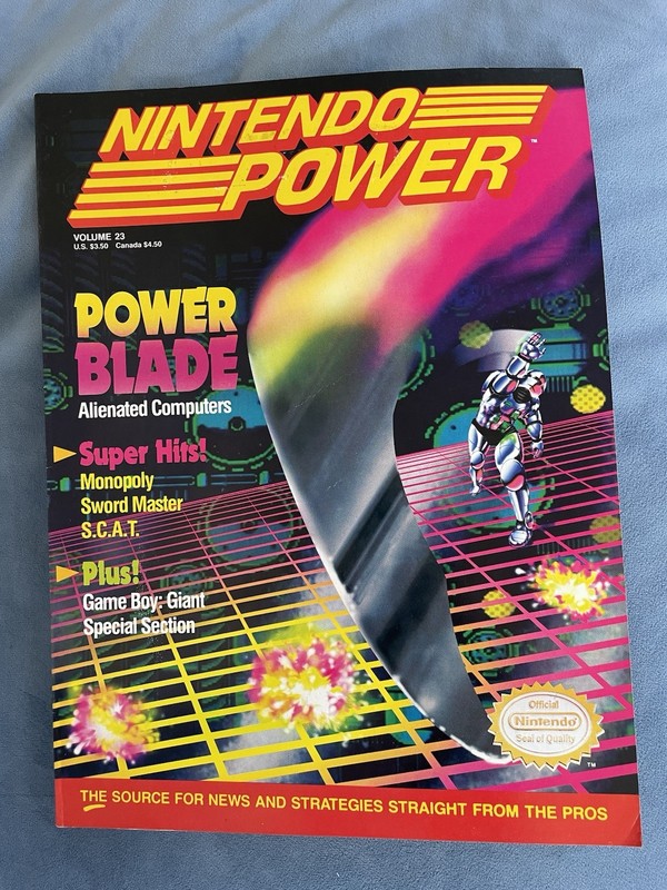 Nintendo Power Volume 23 Power Blade April 1991 Game Boy Monopoly 