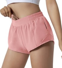 Aurefin Running Shorts for Women,Quick Dry Athletic Sports Shorts Lightweight