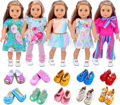 11 Pcs FOR American Doll Clothes Dress and Accessories OUR GENERATION DOLL