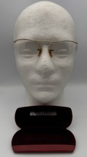 Vtg Bausch  Lomb 12k Gold Filled Half Rimless Eyeglasses Wire Temple Frames