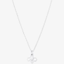 Sterling Silver Tiny Bee Pendant Necklace BP2-SL