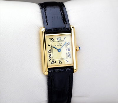 Cartier Watch Must Tank Ivory Dial Roman index SM Women 21mm