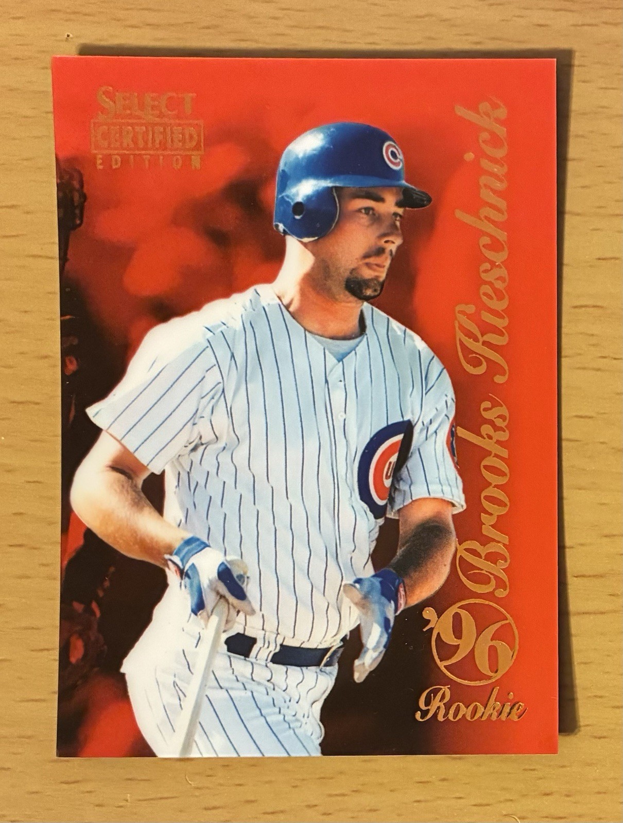 1996 SELECT CERTIFIED BASEBALL CERTIFIED RED BROOKS KIESCHNICK #114 CUBS 1