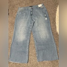 Aeropostale Light Blue High Rise Wide Leg Jeans