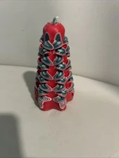 Vintage Jasco Holiday Fountain Fine Art Candle Made In Korea Christmas Decor 5”