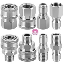 Pressure Washer Quick Connect 3/8 InchStainless Steel Male and Female 3/8" NP...