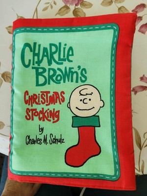 Completed Handmade Cloth Book! Charlie Brown's Christmas Stocking!