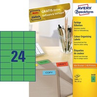 Avery Zweckform Universal Etiketten 70 X 37 Mm GrüN 2.400 Etiketten