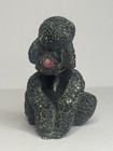 Vintage MCM Black Poodle Figurine Lot of 2 Atlantic Mold Germany Ceramic Set — photo 3