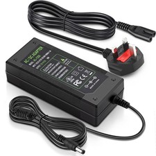 Facmogu AC 100-240V to DC 12V 5A Regulated Power Adapter, UK Plug Cord Switch...