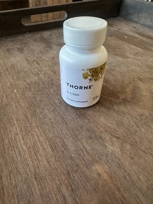 THORNE D-5,000 Vitamin Supplement Supports Bones Cardiovascular 60Caps Exp 2/28