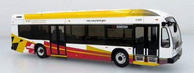 New! Nova LFSH Hybrid Transit bus MTA Maryland 1/87 Scale Iconic