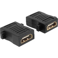 Delock 65509 Hdmi Adapter [1X Hdmi-Buchse - 1X Hdmi-Buchse] Schwarz Schraubba...