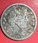 1899O US Barber SILVER Half Dollar "New Orleans" Mint! VG Details! Old US Coin!