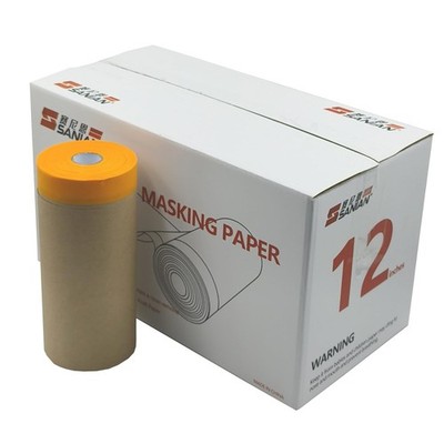 Painter's Pre-Taped Masking Paper and Masking Tape in one Kraft Paper Roll 8 ...