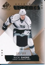 2015/16 SP Game Used #141 Nick Shore Copper Jersey Authentic Rookie Parallel