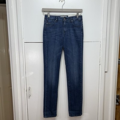 Tramarossa Jeans Matilda Blue Denim Stretch Skinny Boot High Waist Size 28 NWOT
