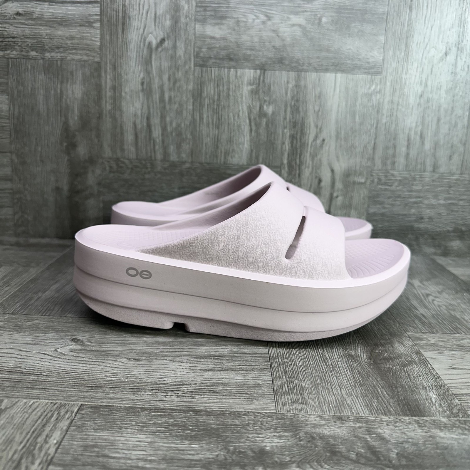 OOFOS OOMega OOAHH Womens Size 10 Stardust Platform Comfort Slide Sandals