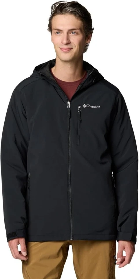 Columbia Men’s Gate Racer II Softshell Jacket Size L Tall Black Water Resistant - Image 2 of 4
