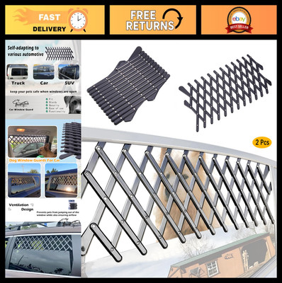 Universal Pet Dog Window Gate - Ventilation Mesh Guard for Cars, Trucks & SUVs