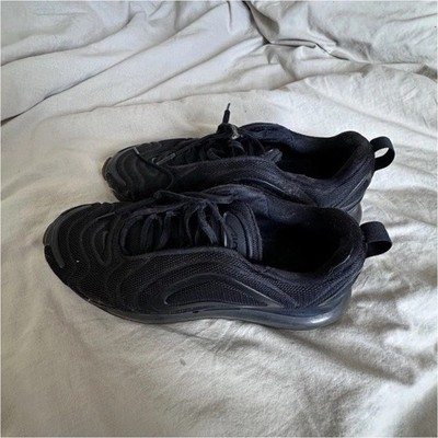 Nike Air Max 720 Triple Black Men's Athletic Sneakers Lace Up Low Top