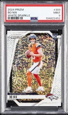 2024 PANINI PRIZM WHITE SPARKLE #309 BO NIX PSA 9