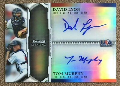 Tom Murphy David Lyon 2011 Bowman Sterling Dual Autograph Refractor #USDA-LM /99