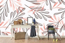 3D Leaves Seamless Wallpaper Wall Mural Removable Self-adhesive Sticker 592