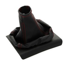 Schaltmanschette passend für Opel Tigra Bj. 1994-2001 rote Naht Echtes Leder