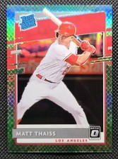 2020 Panini Donruss Optic Matt Thaiss Green Dragon Choice Rookie /84 #60 ANGELS