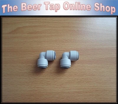 John Guest 5/16" Equal Elbow for Beer Line / Pipe. JG Speedfit Female Connectors