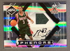 BRANDON JENNINGS 2009-10 Panini Limited Rookie Jersey Autograph 017/299