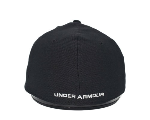 Under Armour Men UA Blitzing 3.0 Baseball Cap Stretch Fit Black/White Hat L/XL - Picture 7 of 13