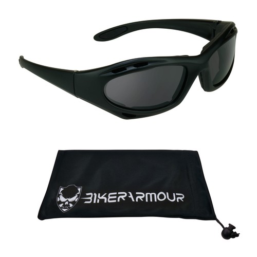 Gafas de sol grandes para motocicletas a prueba de viento espuma acolchadas amarillo transparente - Imagen 4 de 16