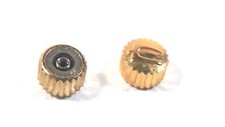 Bulova crown 4.5mm, 2.0mm tube, gold plated, waterproof, tap 10 (0.90mm)