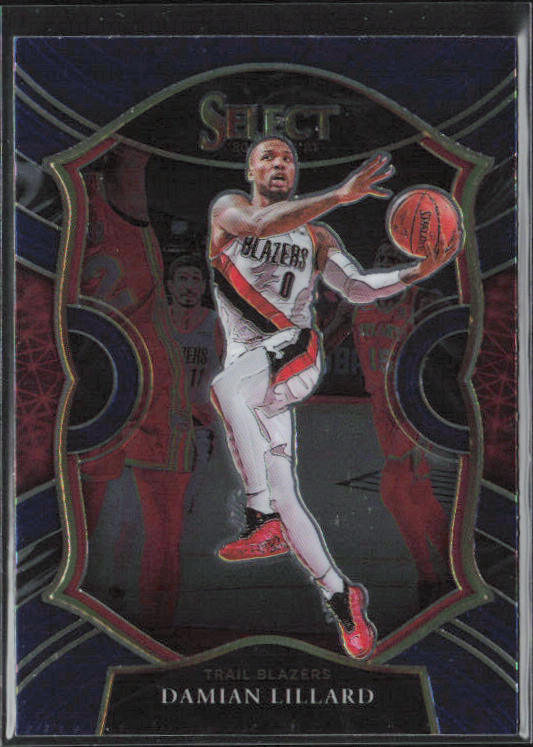 2020-21 Panini Select #24 Damian Lillard Blue Portland Trail Blazers
