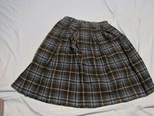 VTG WOMEN'S SEARS GIRLS FASHIONS SKIRT BLUE/GREEN CHECKERED SZ 12 USED READ