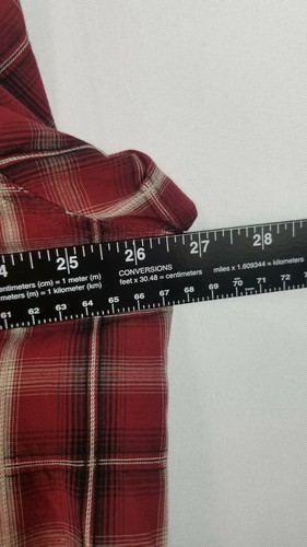 C.E. Schmidt Button Up Shirt Mens XL Red Long Sleeve Plaid Workwear Shirt - Picture 4 of 8