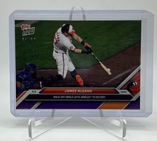 2024 Topps Now #35 James McCann Baltimore Orioles PURPLE Parallel 21/25