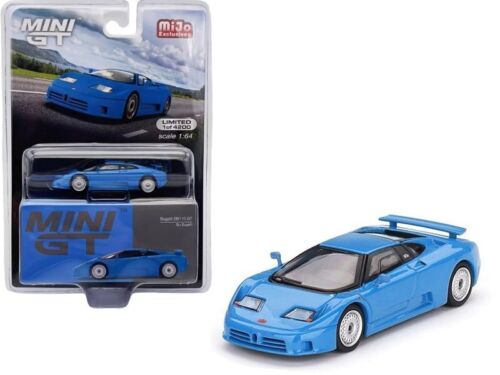 BUGATTI EB 110 GT - blu bugatti - MiJo - Mini GT 1:64