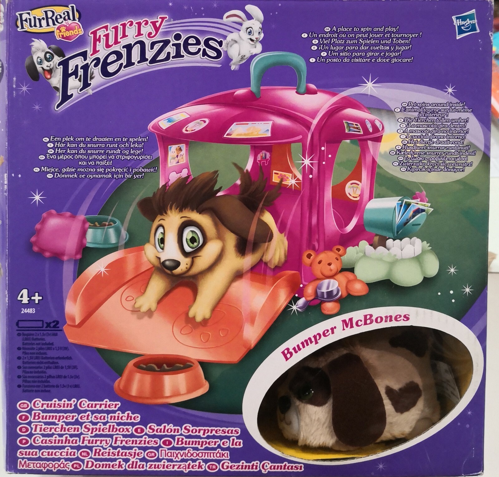 HASBRO - FURREAL FRIENDS - FURRY FRENZIES - 24483 - Bumper e la sua Cuccia - New