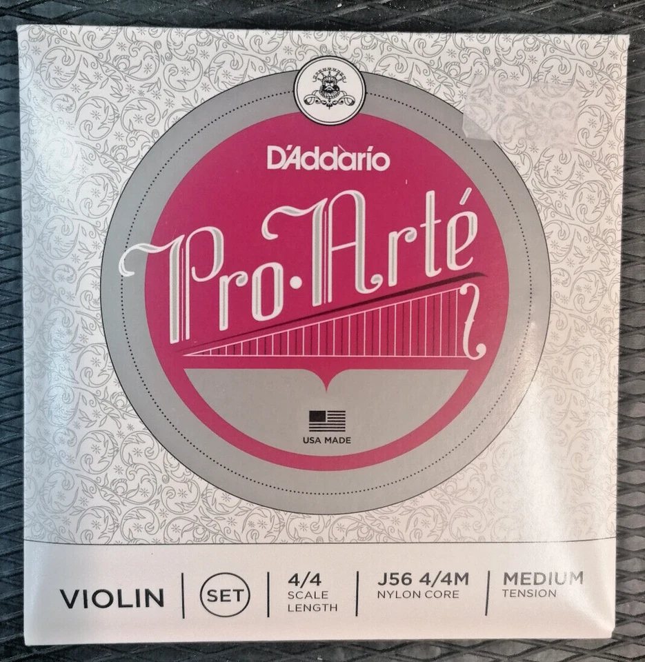 D'Addario Pro-Arte J56 4/4M Set 4 Corde Violino Nylon Tensione Media Violin - Immagine 4 di 4